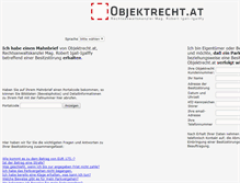 Tablet Screenshot of objektrecht.at